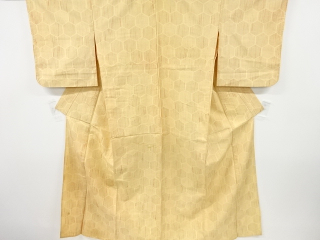 JAPANESE KIMONO / ANTIQUE HITOE KIMONO / SILK / FUSHI TSUMUGI / WOVEN KIKKO